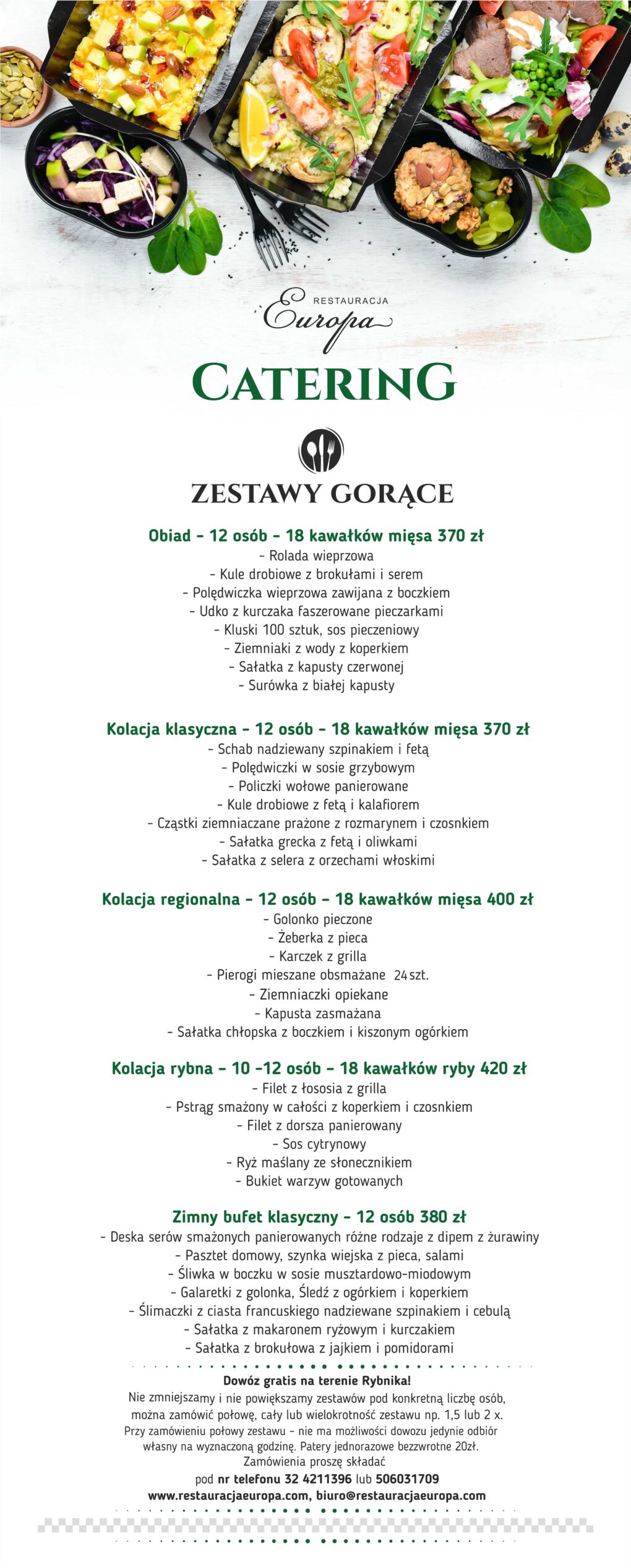 Catering 2020 | Restauracja Europa Rybnik